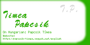 timea papcsik business card